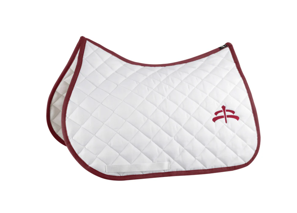 Makebe wadded saddle pad with logo